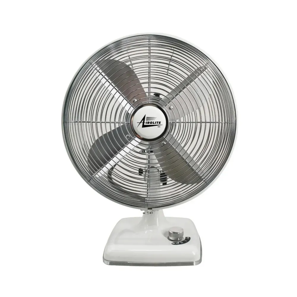 VENTILADOR SOBREMESA NOSTÁLGICO V12SR BLANCO con Estuche de Almacenamiento