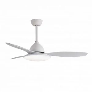 ventilador de techo metálico color blanco serie yael 122cm