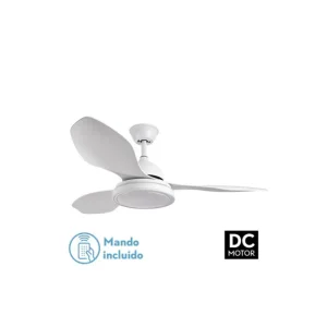 ventilador de techo metálico color blanco serie datoo 122cm