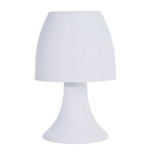 WELL HOME - Lampara de mesa color blanco Ø12x19,2cm con Tecnologí de Larga Duración