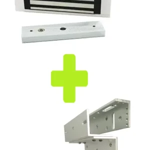 ZKTECO LM120PAK - Paquete de contrachapa magnética de 120 kg, voltaje de 12VDC incluye soporte ZL para su instalación, se...