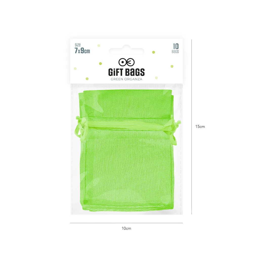 Aroma Premium Bolsas de organza verde pequeñas 10 uds.