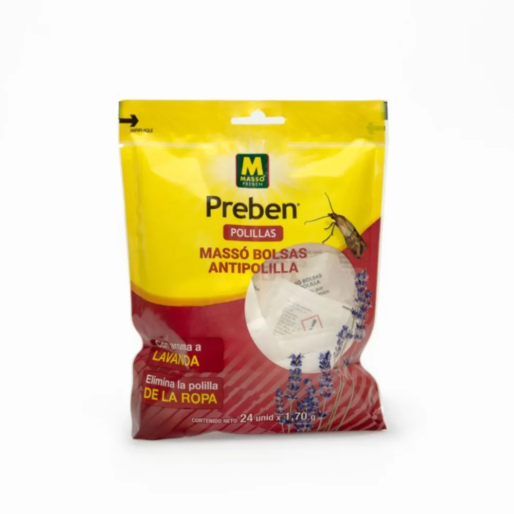 Bolsa Antipolillas Preben – Protección de Ropa con Aroma Lavanda (Duración 3 Meses) con Tecnologí de Nebulización