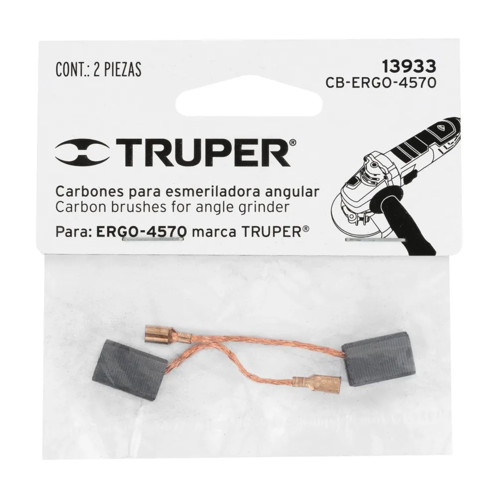Bolsa con 2 carbones de repuesto para ERGO-4570, Truper para Hogar y Oficina