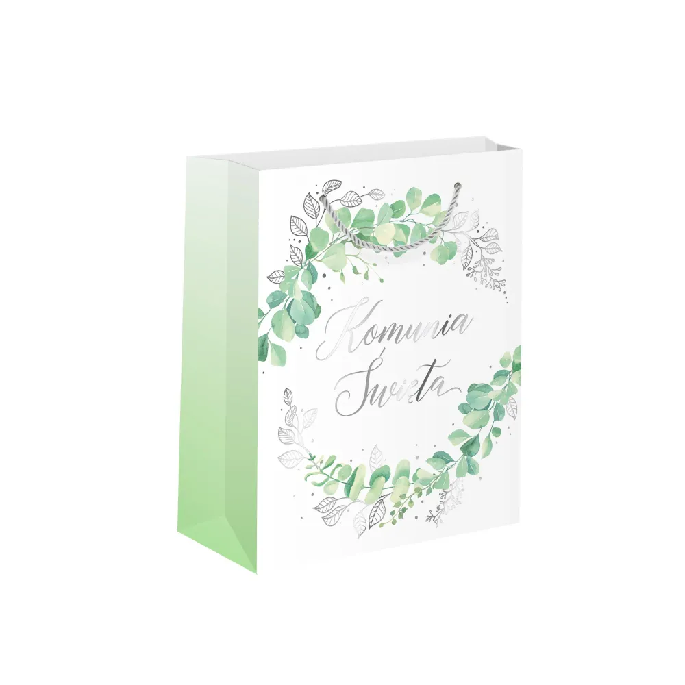Bolsas de regalo Comunión Eucalipto plata pequeñas 12 uds. en Botella de 500 ml