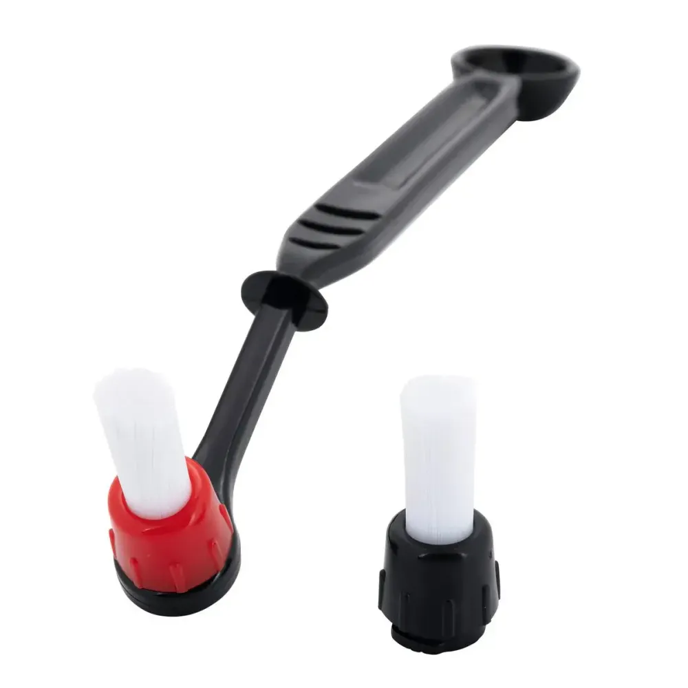 Cepillo de limpieza para cabezal de grupo + 3 cabezas de cepillo Heavy Duty