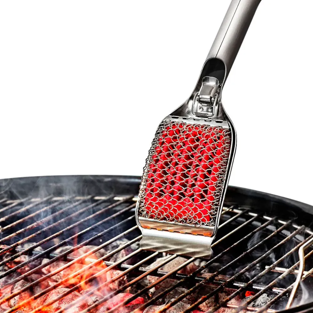 Ergonómico Cepillo limpiador barbacoas en abrasador OXO