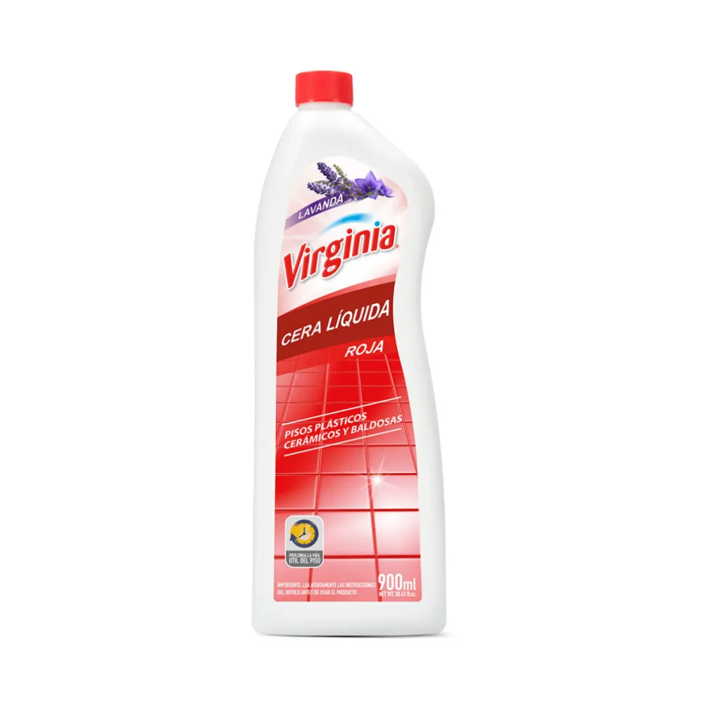 Virginia Cera Líquida Roja 900 ml en Botella Recargable