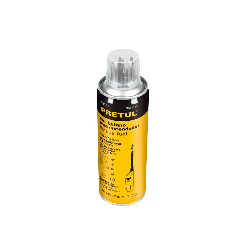 Lata De Gas Butano Para Encendedor, 125 g, Pretul 25131