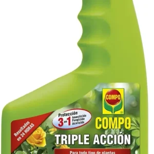 Compo Tríptico Acción Protección contra Insectos, Hongos y ácaros, para Plantas de Interior y Exterior, Resultados en 24h,...