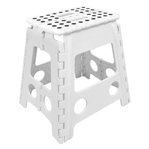 Taburete alto IC-X720 plegable antideslizante blanco