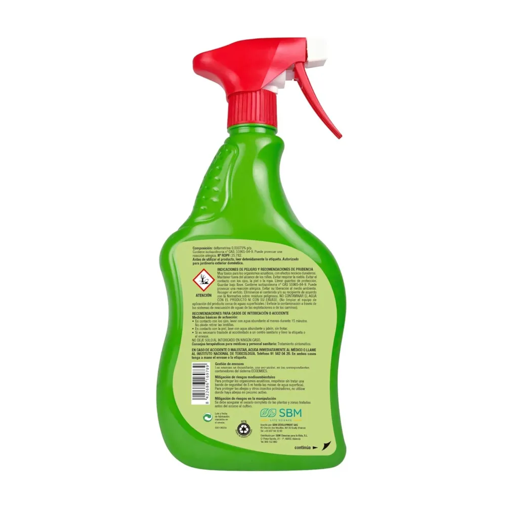 Ultra Resistente para Interiores Protect Garden - Insecticida Polivalente AL pulgones y orugas 750 ml