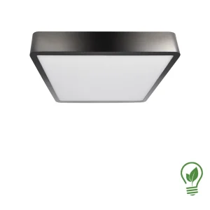 Ultrasónico Luminaria interior drum square deco negro perla 18w