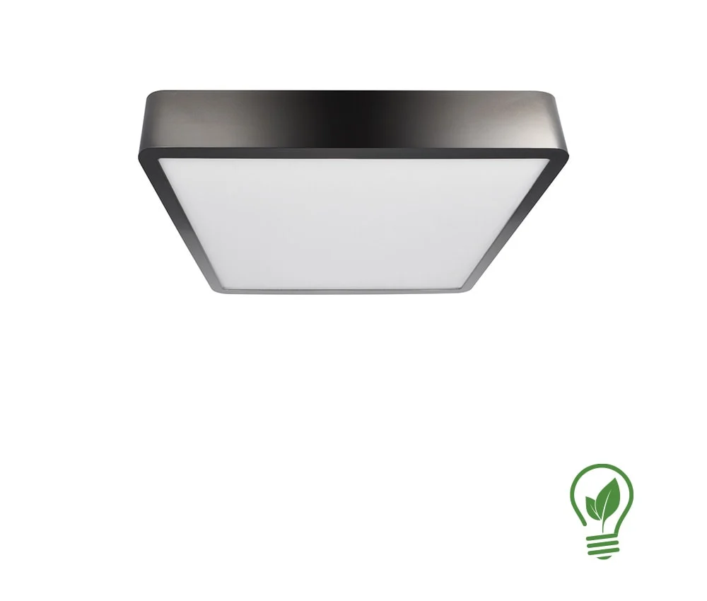 Ultrasónico Luminaria interior drum square deco negro perla 18w