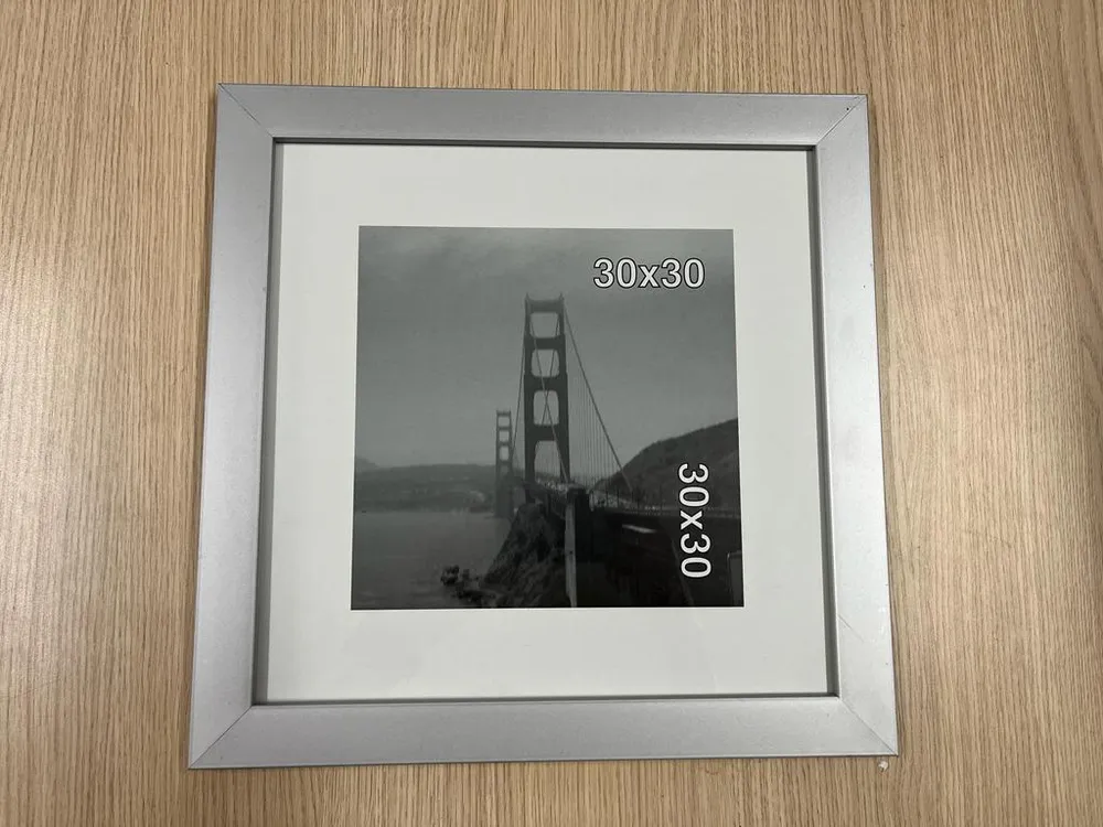 Portafotos 30x30cm Borde Plata 1C-05-B