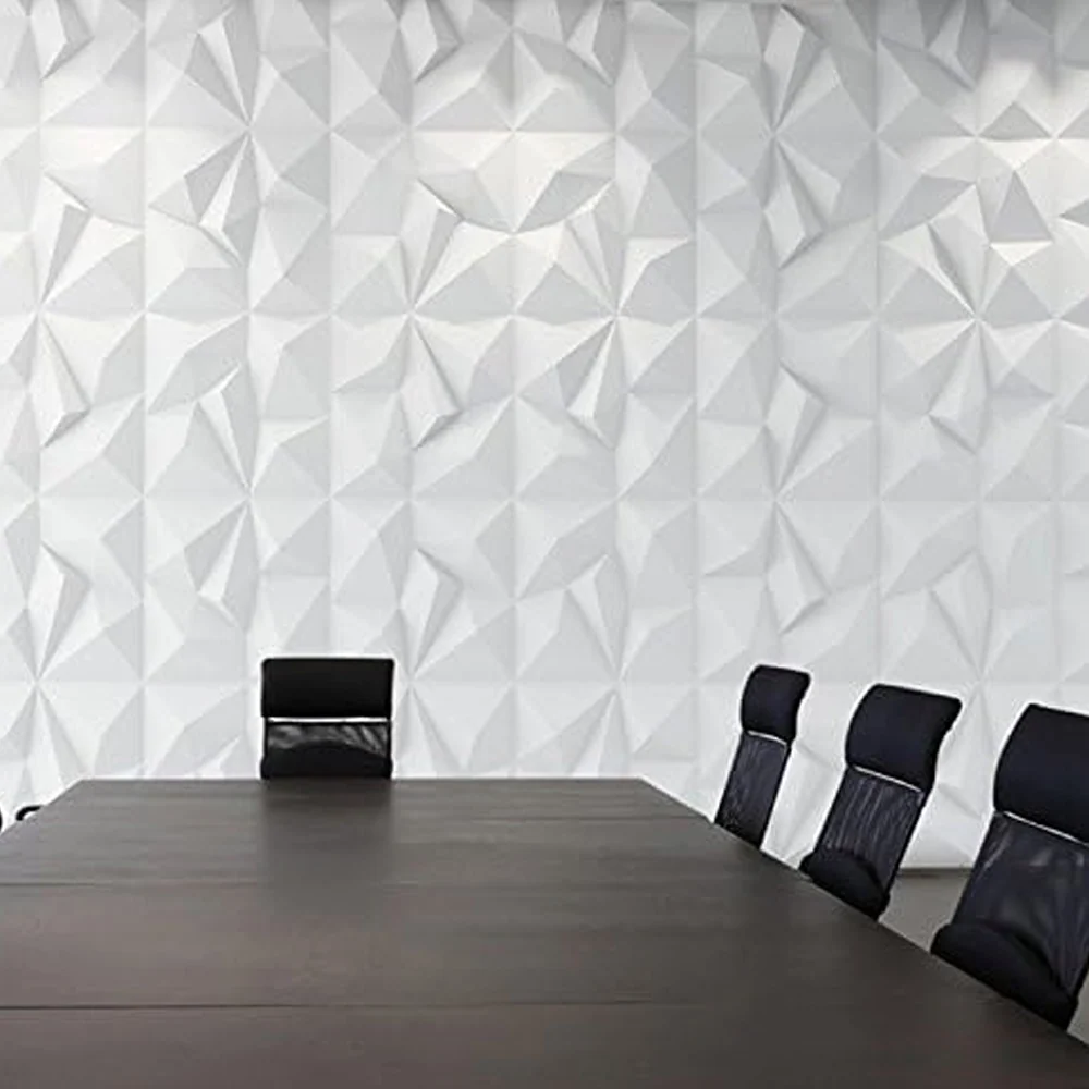 20Pzs Paneles Decorativos 3d para Pared 50x50cm 5m2 Cubiertos, Panel De Pared 3d Diamante Impermeable, con Cinta de Doble...
