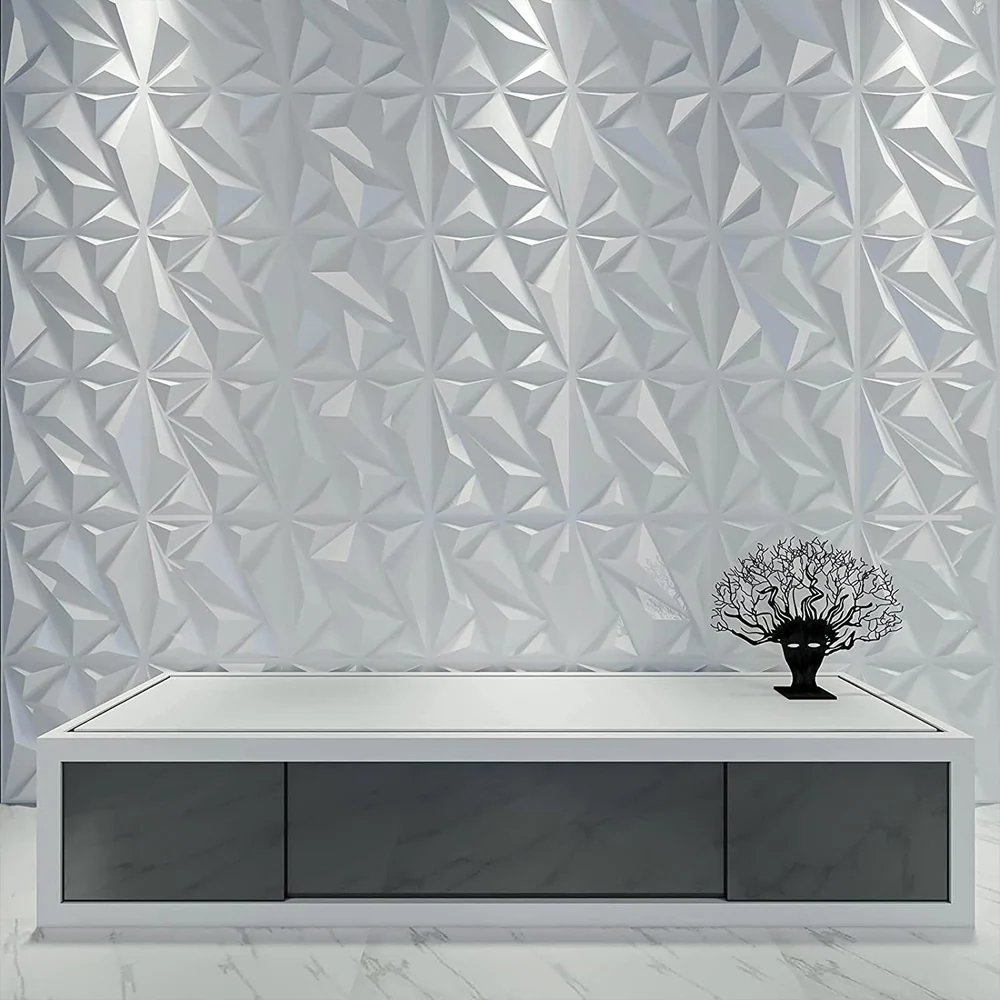 20Pzs Paneles Decorativos 3d para Pared Diagonal 50x50cm 5m2 Cubiertos, Panel De Pared 3d Impermeable, con Cinta de Doble...