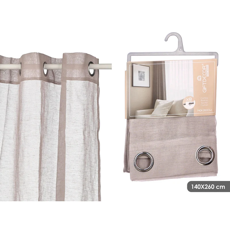 Cortina Gris Transparente 140x260cm 2A-02-B