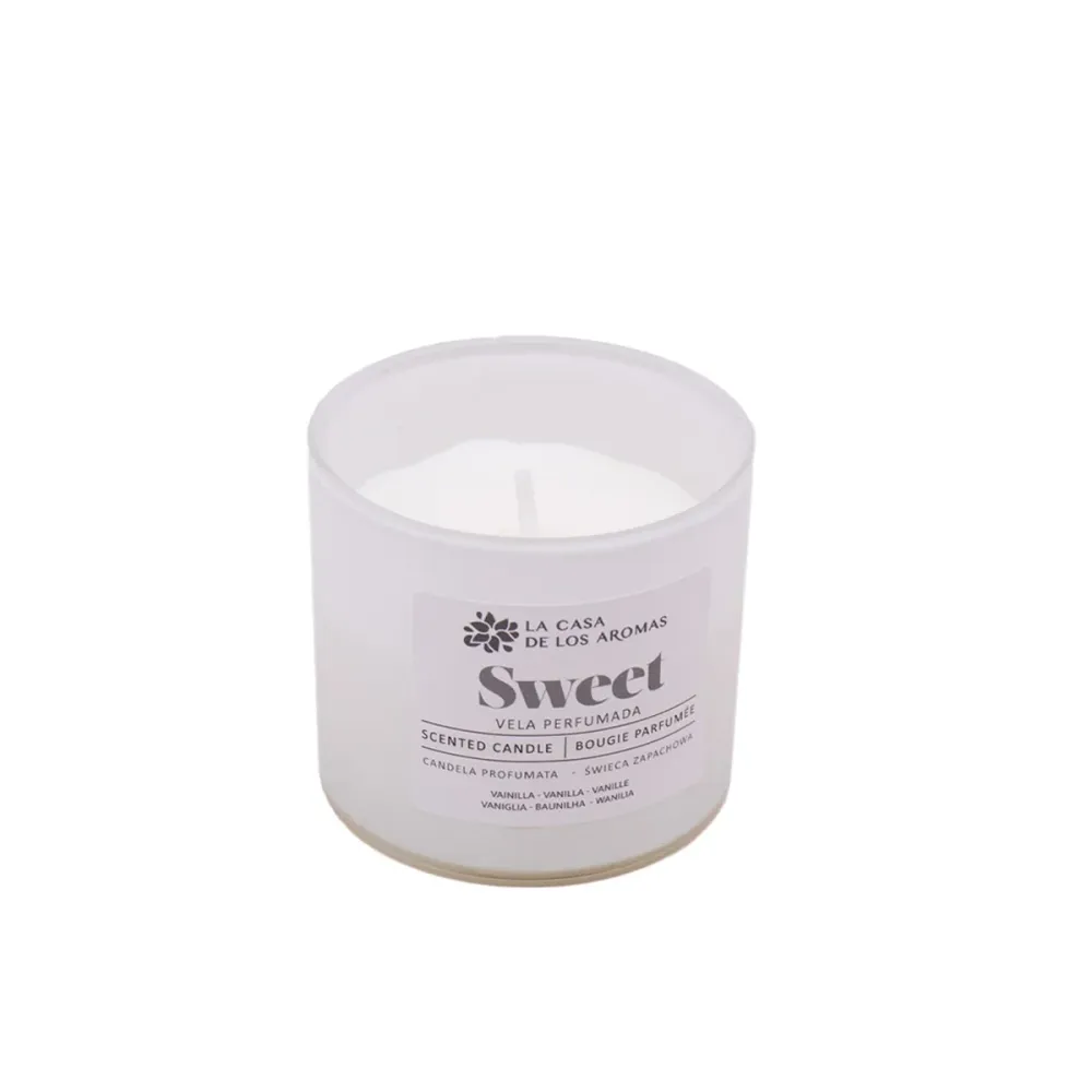 Vela Perfumada Sweet Vainilla Vaso Vidrio 90g Casa de los Aromas 2D-03-C