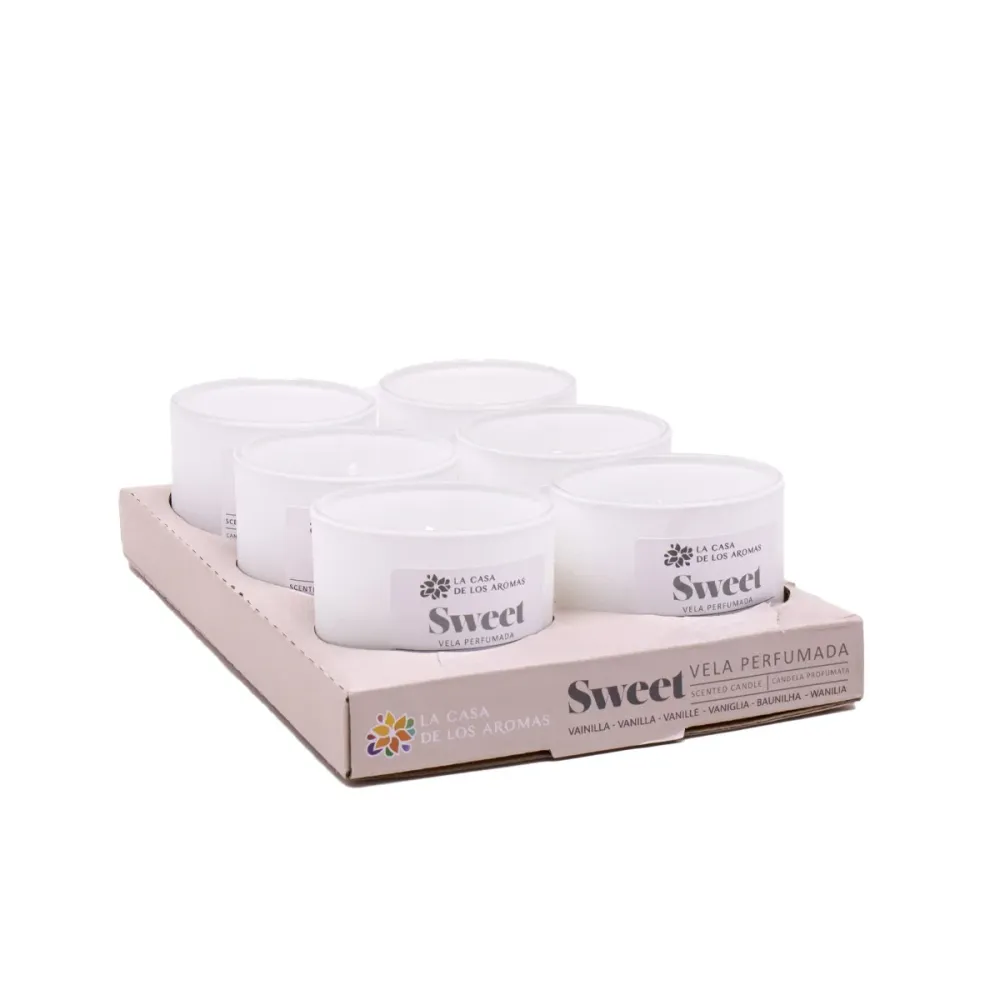 Vela Perfumada Sweet Vainilla Vaso Vidrio 90g Casa de los Aromas 2D-03-C