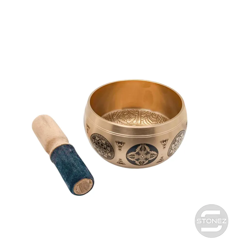 600303030 Cuenco Tibetano 4 Metales 11 Cms Aprox Color Dorado Grabado Dorge/Sri Yantra