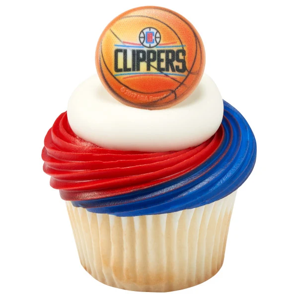 Anillos para cupcakes de baloncesto del equipo NBA Los Angeles Clippers A Birthday Place