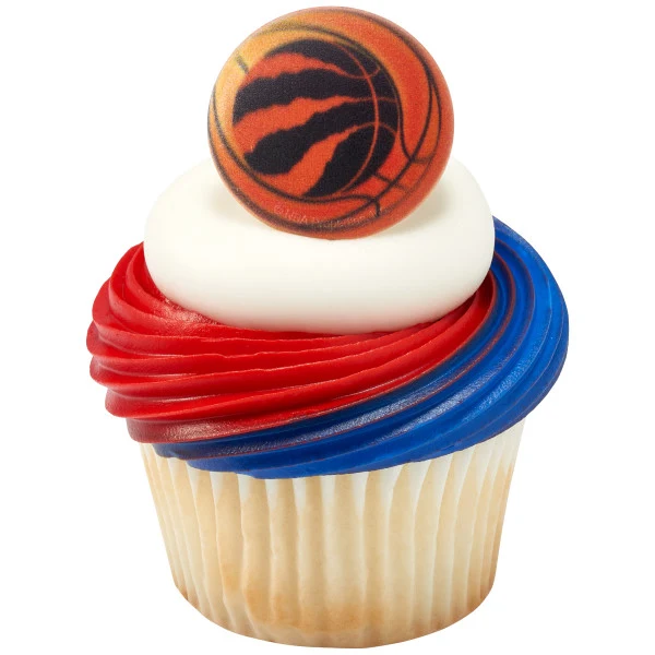 Anillos para cupcakes de baloncesto de los Toronto Raptors de la NBA A Birthday Place