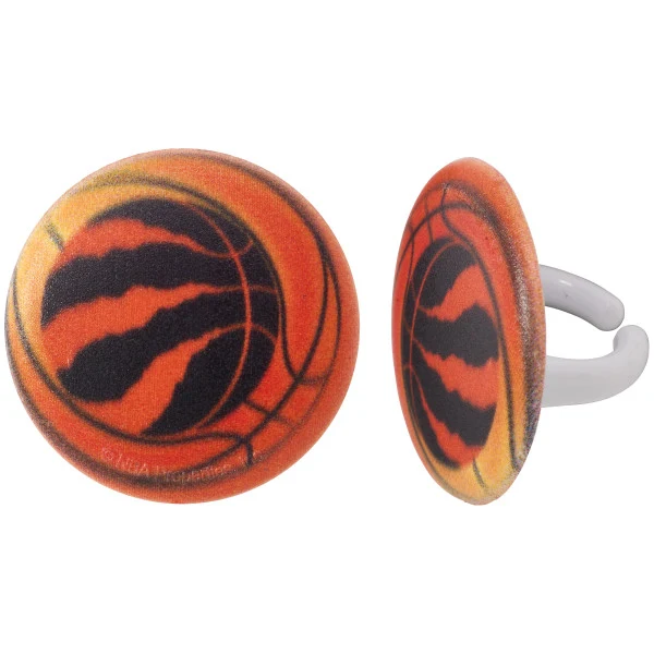 Anillos para cupcakes de baloncesto de los Toronto Raptors de la NBA A Birthday Place