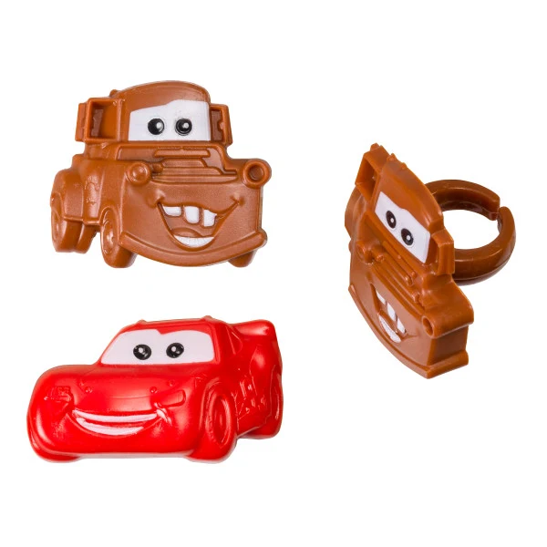 Anillos para cupcakes de Cars Mater y McQueen A Birthday Place