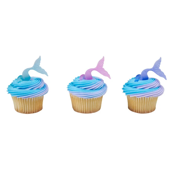 Anillos para cupcakes con forma de cola de sirena A Birthday Place