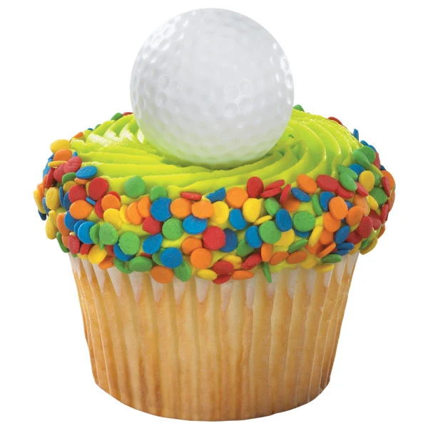 Anillos para cupcakes con pelota de golf A Birthday Place