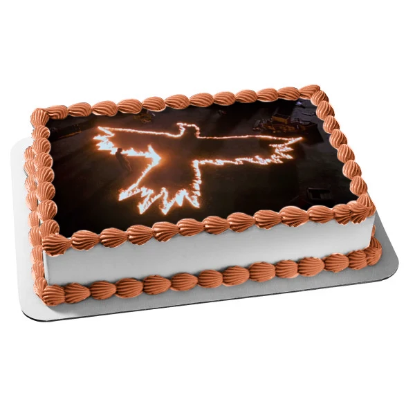 Crow Brandon Lee Classic Film Fire Tin-Tin Escena de muerte Decoración comestible para tarta Imagen ABPID52869 A Birthday...