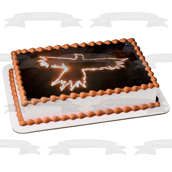 Crow Brandon Lee Classic Film Fire Tin-Tin Escena de muerte Decoración comestible para tarta Imagen ABPID52869 A Birthday...