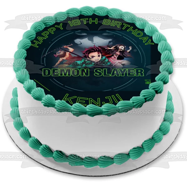 Demon Slayer: Kimetsu No Yaiba Tanjiro Nezukosearch Inosuke Hashibira Imagen comestible para decoración de tarta ABPID5224...