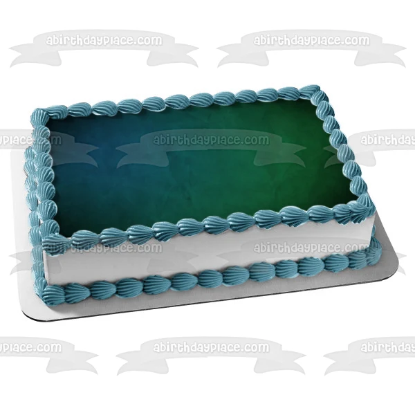 Imagen comestible para decoración de tarta con fondo azul y verde ABPID10577 A Birthday Place