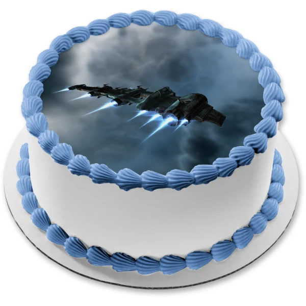 Imagen comestible para decoración de tarta de nave espacial ABPID52567 A Birthday Place