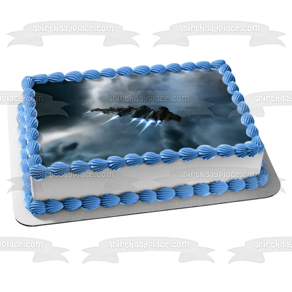 Imagen comestible para decoración de tarta de nave espacial ABPID52567 A Birthday Place