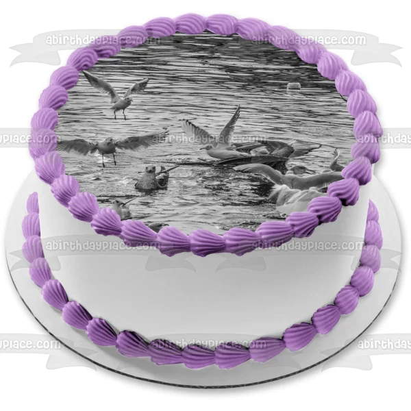 Imagen comestible para decoración de tarta de patos en el agua ABPID52612 A Birthday Place