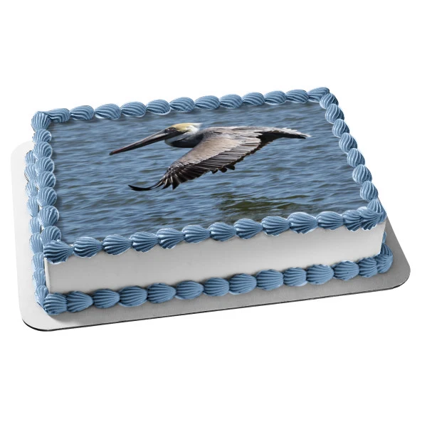 Imagen comestible para decoración de tarta de pelícano marrón ABPID52608 A Birthday Place