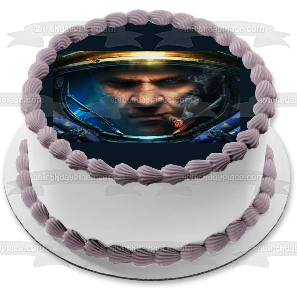 Imagen comestible para decoración de tarta Starcraft PC Gaming Blizzard RTS Terran Marine ABPID52635 A Birthday Place