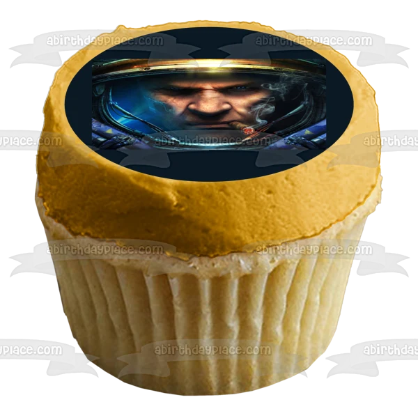 Imagen comestible para decoración de tarta Starcraft PC Gaming Blizzard RTS Terran Marine ABPID52635 A Birthday Place