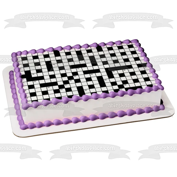 Imagen de decoración comestible para tarta de crucigrama ABPID52319 A Birthday Place