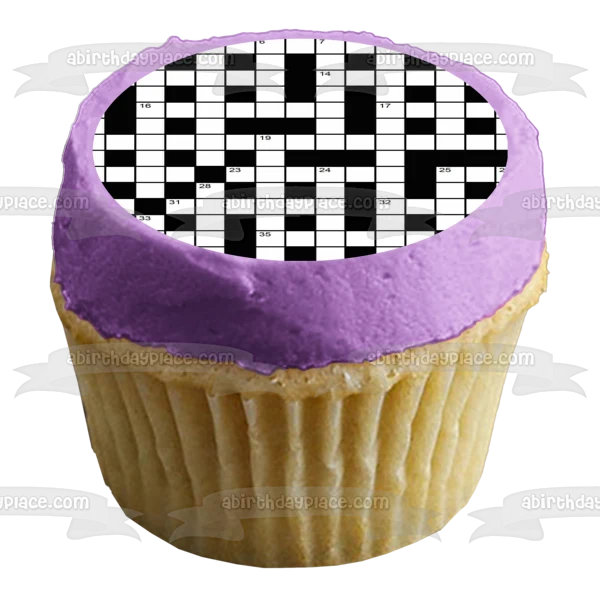 Imagen de decoración comestible para tarta de crucigrama ABPID52319 A Birthday Place