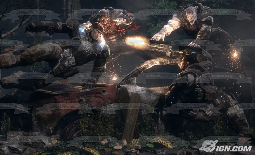 Imagen de decoración comestible para tarta de Marcus Fenix de Gears War 4 ABPID52537 A Birthday Place