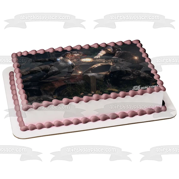 Imagen de decoración comestible para tarta de Marcus Fenix de Gears War 4 ABPID52537 A Birthday Place