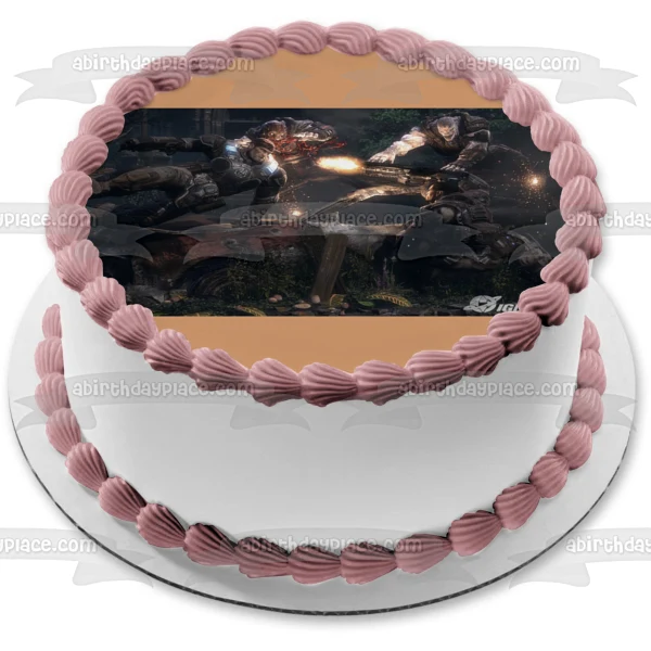 Imagen de decoración comestible para tarta de Marcus Fenix de Gears War 4 ABPID52537 A Birthday Place