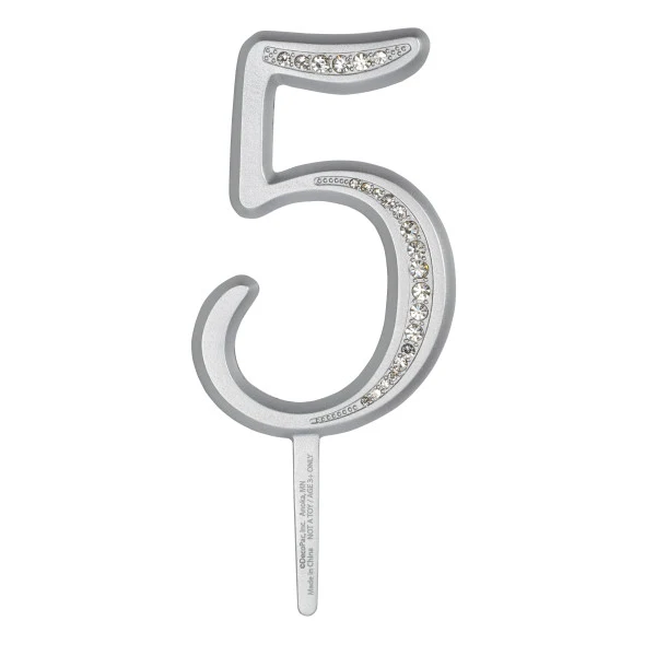 Monograma de número de 5 diamantes de 3,5" A Birthday Place