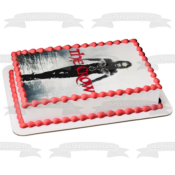Póster de la película clásica Crow Eric Draven Brandon Lee Imagen comestible para decoración de tartas ABPID52868 A Birthd...