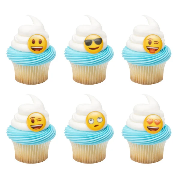 Surtido de anillos para cupcakes emoji® Mood A Birthday Place