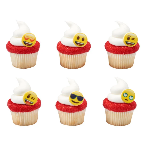 Surtido de anillos para cupcakes emoji® Mood A Birthday Place